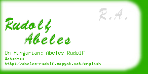 rudolf abeles business card